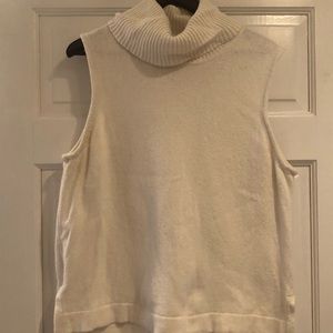 J. Crew off white sleeveless cowl neck sweater